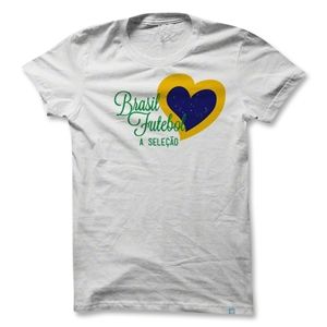 Objectivo Womens Brazil Heart Soccer T Shirt (White)