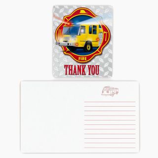 Fire Trucks Thank You Notes