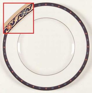 Royal Doulton Kendal Dinner Plate, Fine China Dinnerware   Green & Orange Flower