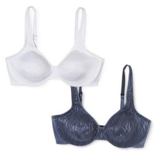Self Expressions By Maidenform Womens 2 Pack Unlined Full Figure Bra 5046  