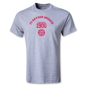 hidden Bayern Munich Distressed Established 1900 T Shirt (Gray)