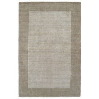 Borders Hand tufted Ivory Wool Rug (50 X 79)