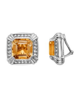 Voltaire Square Citrine Earrings