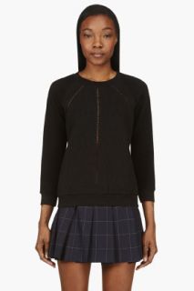 Marc By Marc Jacobs Black Jacquard And Terry Sweater