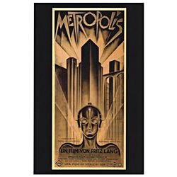 Metropolis Movie Poster 11x17 inch Gallery Wrapped Canvas (Large Subject Movie Poster Eimensions 11 inches wide x 17 inches long )