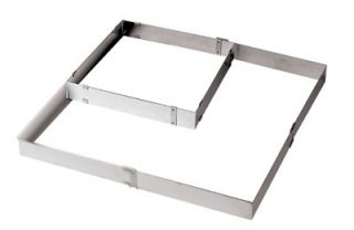 World Cuisine Adjustable Square Frame Extender, Stainless Steel