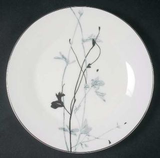 Calvin Klein Waverly Salad Plate, Fine China Dinnerware   Blue&Platinum Flowers,