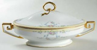 Tirschenreuth Studio Oval Covered Vegetable, Fine China Dinnerware   Yellow Band
