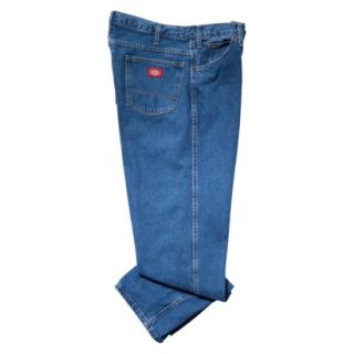 Dickies Mens Regular Fit 5 Pocket Jean   Stone Washed Blue 44x32