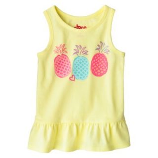 Circo Infant Toddler Girls Pineapple Peplum Tank   Bumble Bee 5T