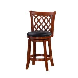 Allison Oak Finish 24 inch Swivel Counter Stool