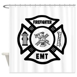  Firefighter EMT Shower Curtain  Use code FREECART at Checkout