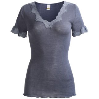 Calida Richesse Shirt   Wool Silk  Short Sleeve (For Women)   CLOUD JEANS (M )