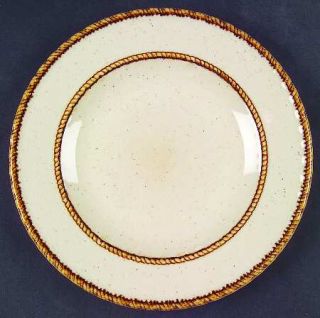 China(Made In China) Tahiti Salad Plate, Fine China Dinnerware   Brown,Tan Stitc