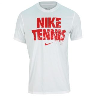 Nike Men`s Tennis Read Tee Xlarge 100_White