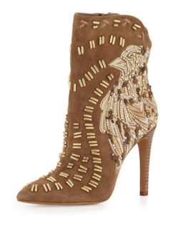 Melina Embellished Suede Boot, Beach