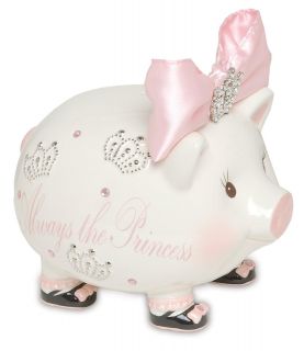 Princess Jeweled Piggy Bank