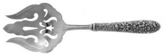 Manchester Southern Rose (Sterling,1933) Salad Serving Fork with Plated Prongs  