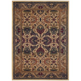 Anatolia Royal Plume/ Cream plum Area Rug (53 X 76) (CreamSecondary colors Indigo, Plum, Port Wine, Sage, Tan and Terra CottaPattern FloralTip We recommend the use of a non skid pad to keep the rug in place on smooth surfaces.All rug sizes are approxim