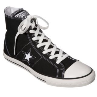 Mens Converse One Star Hi Top Lace up shoe   Black 7.5
