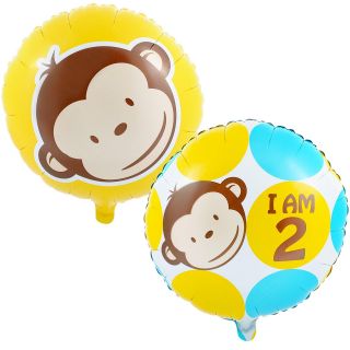 Mod Monkey 2nd Birthday Foil Balloon