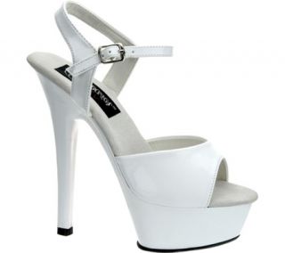 Womens Pleaser Kiss 209   White/White High Heels