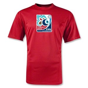 FIFA U 20 World Cup Turkey 2013 Wicking Poly Emblem T Shirt (Red)