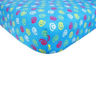 Swirly Flannel Fitted Crib Sheet