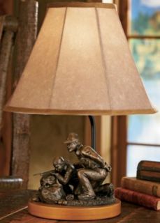 Cabelas Grand River Lodge John Parsons Signature Series Father And Son Sculpture Lamp