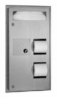 Bobrick Classic Series Recess Mounted Combination Dispenser