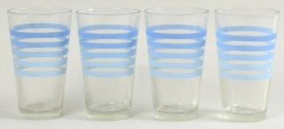 Gibson Designs Color Oasis Perwinkle Set of 4 Glassware Tall Tumbler, Fine China