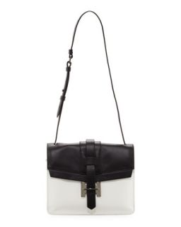 Colorblock Shoulder Bag, Black/White