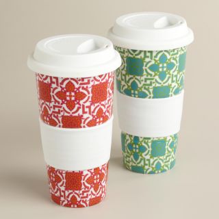Tile Non Paper Cups, Set of 2   World Market