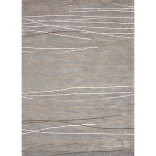 Modern Handmade Geometric Wool/silk Tufted Rug (36 X 56)