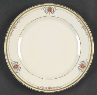 Heinrich   H&C Crusader (Smooth) Salad Plate, Fine China Dinnerware   Black Key/
