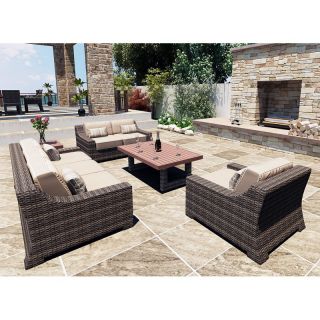 Chicago Wicker and Trading Co Forever Patio 5 Piece Bayside Conversation Set