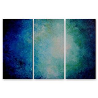 Michael Grubb Deep Blue Sea 3 piece Metal Art Set (MediumSubject AnimalsImage dimensions 23.5 inches tall x 38 inches wide )