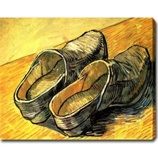 Vincent Van Gogh A Pair Of Leather Clogs Oil On Canvas Art (LargeSubject Museum MastersImage dimensions 24 inches high x 30 inches wide x 1.5 inch diameterOutside dimensions 24 inches high x 30 inches wide x 1.5 inch diameterThis canvas is being custom