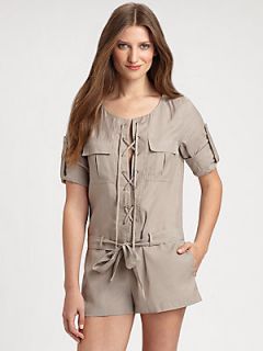 BCBGMAXAZRIA Deja Short Jumpsuit   Hazelnut