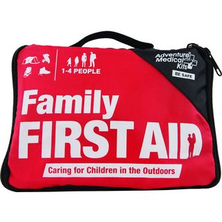 Afa Family First Aid Kit (Red/blackDimensions 8 inches long x 6 inches wide x 2 inches high Weight 1 pounds )