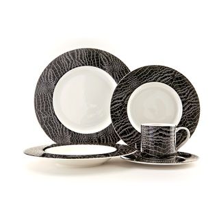 Red Vanilla Sabi Black 5 piece Place Setting