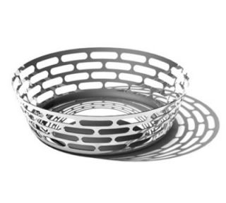 Service Ideas 12 in Round Fruit Bowl, Stainless w/ Mirror Finish
