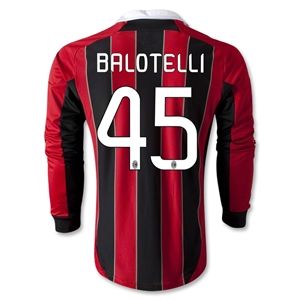 adidas AC Milan 12/13 BALOTELLI LS Home Soccer Jersey