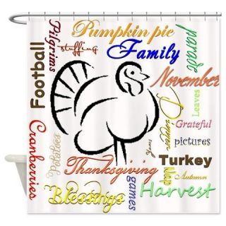  Thanksgiving words Shower Curtain  Use code FREECART at Checkout