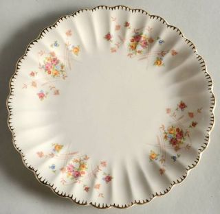 Limoges American New Princess (Scalloped,Gold Trm) Salad Plate, Fine China Dinne