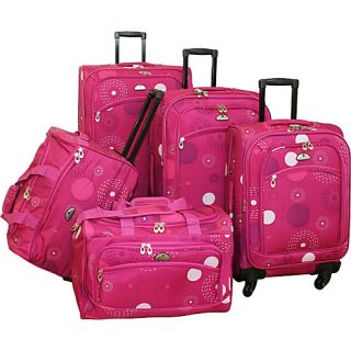 5 Piece Spinner Luggage Set   Pink