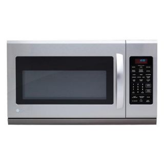 Lg Stainless Steel Over the range 1,100 Watt Microwave Oven (SilverCapacity Two (2) cubic feetMotor 1,100 WattsSettings Seven (7) sensor cook options; ten (10) power levels; auto defrost; time and rapid defrost; sensor reheating; popcorn key; EZ On key