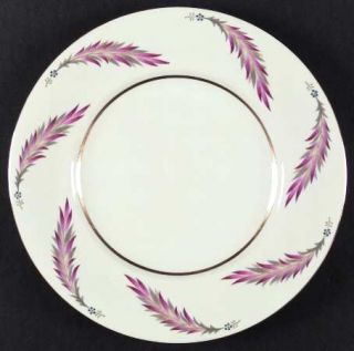Meito Chatham (F & B Japan) Dinner Plate, Fine China Dinnerware   Red & Gray Lea