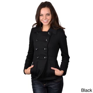 Journee Collection Juniors Cotton blend Button front Double breasted Jacket