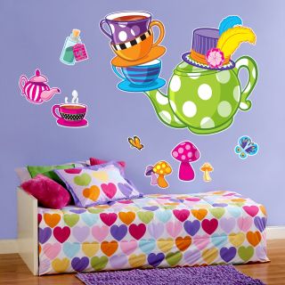 Topsy Turvy Tea Party Giant Wall Decals